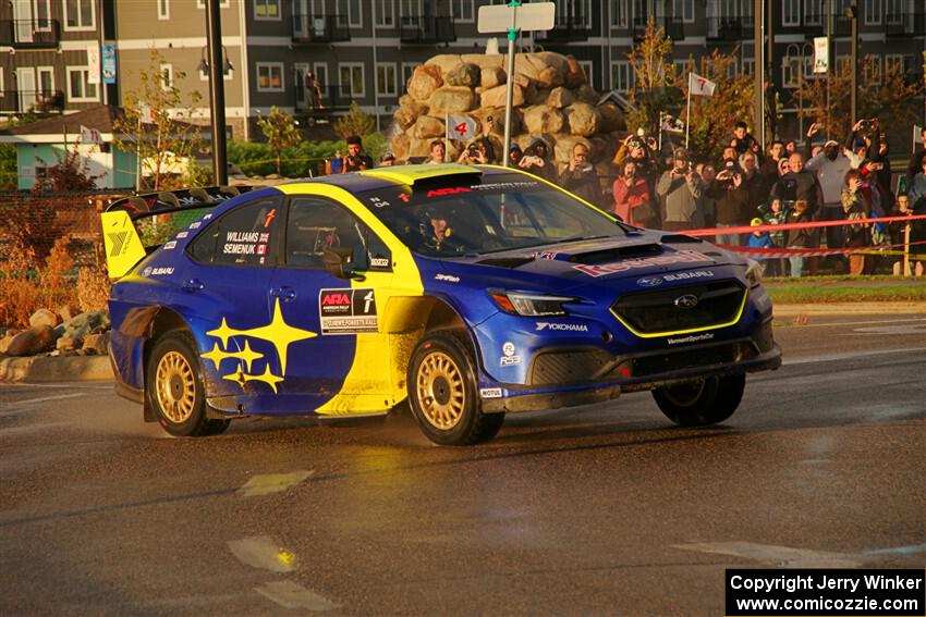Brandon Semenuk / Keaton Williams Subaru WRX ARA25 on SS20, Sanford Center.