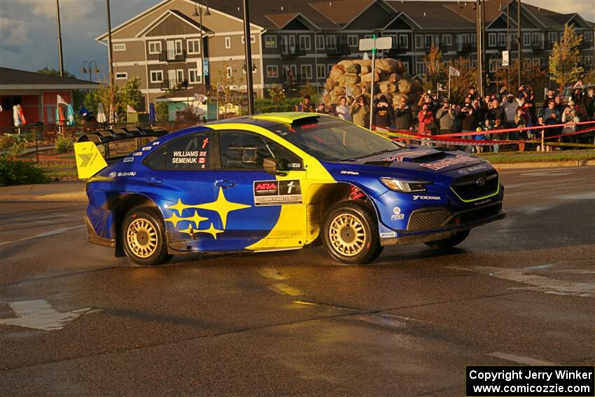 Brandon Semenuk / Keaton Williams Subaru WRX ARA25 on SS20, Sanford Center.