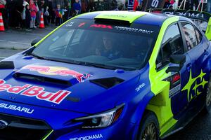 Brandon Semenuk / Keaton Williams Subaru WRX ARA25 pulls off the winner's podium.