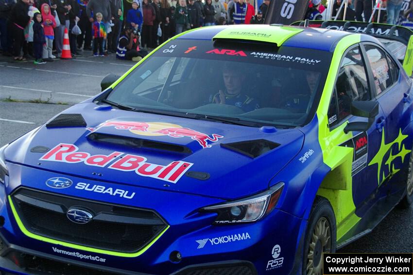 Brandon Semenuk / Keaton Williams Subaru WRX ARA25 pulls off the winner's podium.