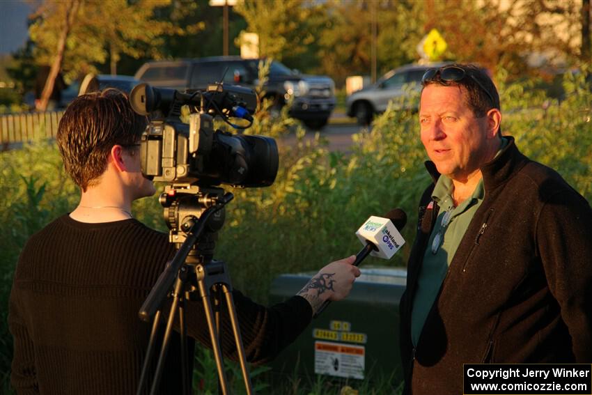 Scott Putnam is interviewed after the event by the local PBS television affiliate.