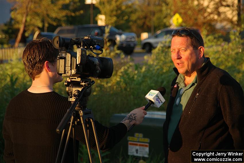 Scott Putnam is interviewed after the event by the local PBS television affiliate.