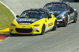 Jameson Riley's and Aidan Fassnacht's Mazda MX-5 Cups