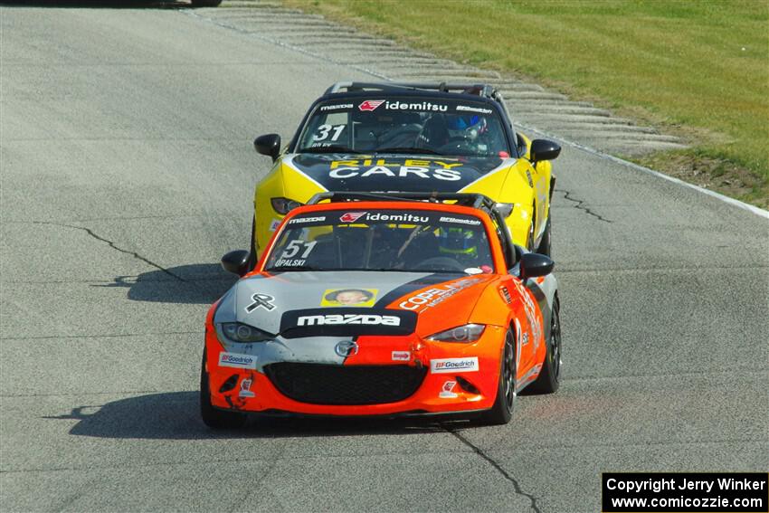 Maximilian Opalski's and Jameson Riley's Mazda MX-5 Cups