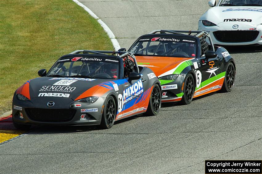 Bruno Carneiro's and Gresham Wagner's Mazda MX-5 Cups