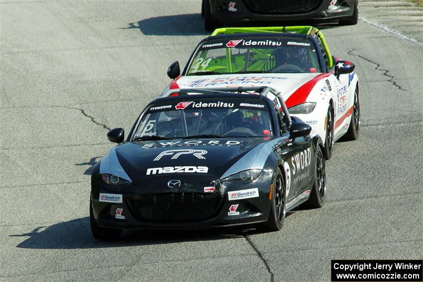 Aidan Fassnacht's and Aaron Jeansonne's Mazda MX-5 Cups