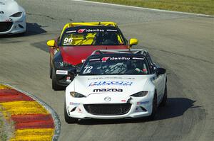 Connor Zilisch's and Jared Thomas' Mazda MX-5 Cups