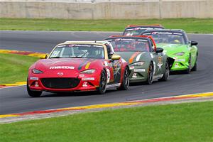 Heather Hadley's and Alex Bachoura's Mazda MX-5 Cups