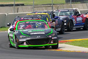 Maximilian Opalski's Mazda MX-5 Cup leads the filed.