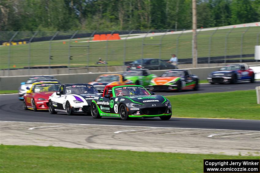 Maximilian Opalski's, Robert Noaker's and Jared Thomas' Mazda MX-5 Cups