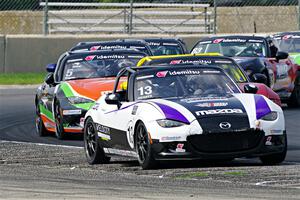 Robert Noaker's, Jared Thomas', Gresham Wagner's and Aaron Jeansonne's Mazda MX-5 Cups