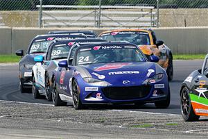 Aaron Jeansonne's, John Jodoin's and Nate Cicero's Mazda MX-5 Cups