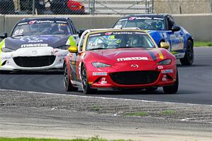 Heather Hadley's, Anthony McIntosh's and Woody Heimann's Mazda MX-5 Cups