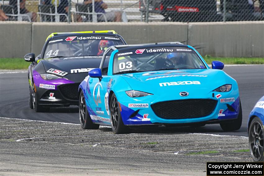 John Hansen's and Bailey Cruse's Mazda MX-5 Cups