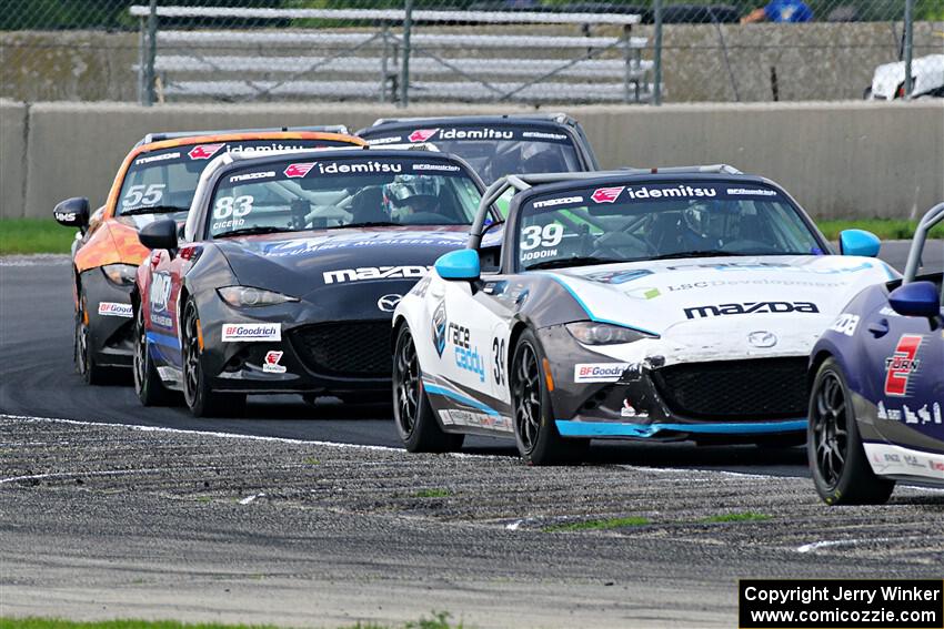 John Jodoin's, Nate Cicero's and Jonathan Neudorf's Mazda MX-5 Cups
