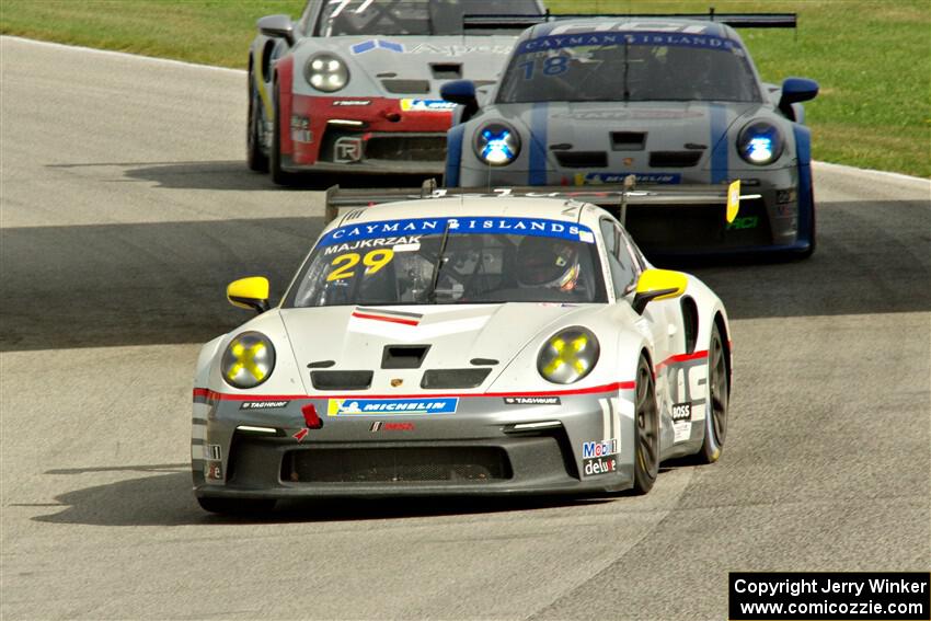 Jeffrey Majkrzak's, Richard Edge's and Travis Wiley's Porsche GT3 Cups