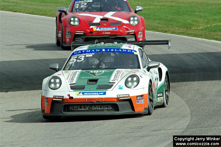 Riley Dickinson's and Leh Keen's Porsche GT3 Cups