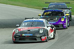 Varun Choksey's, John Goetz's and Conor Flynn's Porsche GT3 Cups