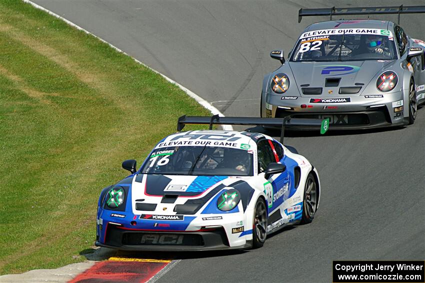 Pedro Torres' and Madeline Stewart's Porsche GT3 Cups