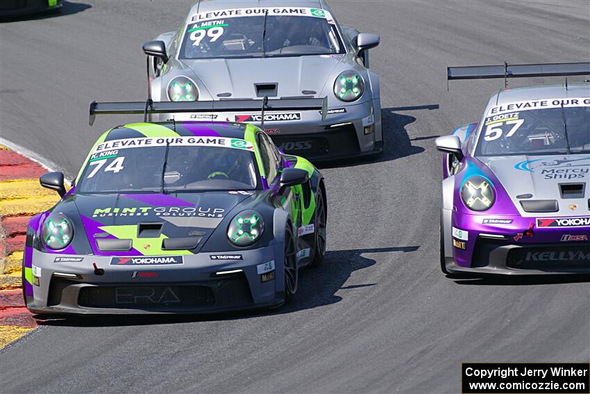 Kenton King's, John Goetz's and Alan Metni's Porsche GT3 Cups
