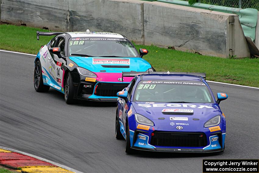 Henry Drury's and Alex Garcia's Toyota GR86s