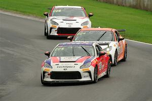 Spike Kohlbecker's, Westin Workman's and Yuki Sano's Toyota GR86s