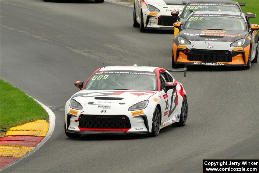 Yuki Sano's, Lucas Weisenberg's and Jordan RickSegrini's Toyota GR86s