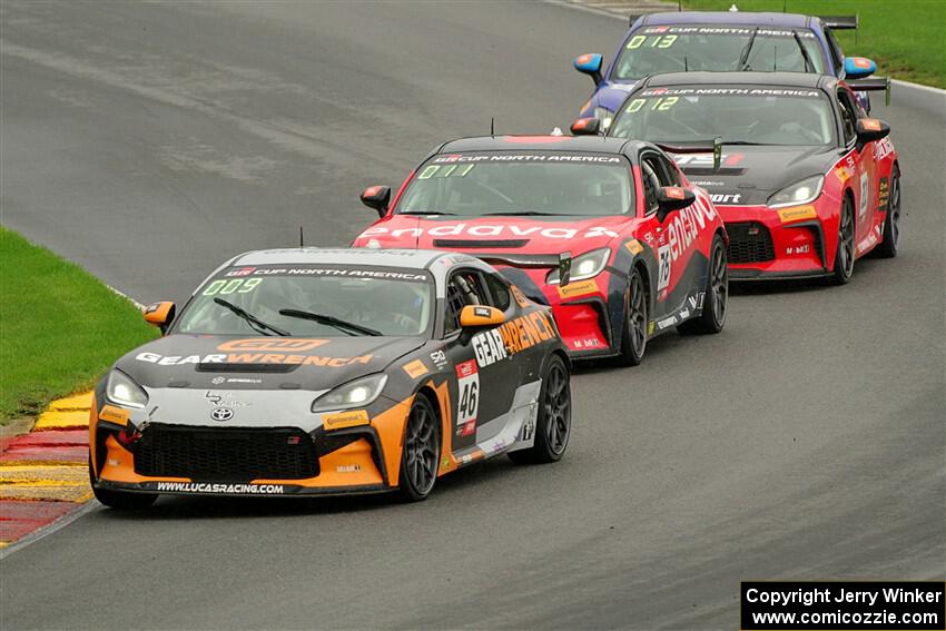 Lucas Weisenberg's, Steven Clemons', Devin Anderson's and Henry Drury's Toyota GR86s