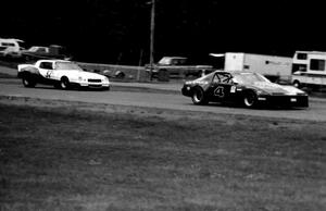 Darin Brassfield's Pontiac Trans-Am leads Dave Chizek's Chevy Camaro