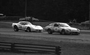 Paul Miller's Porsche 924 Turbo leads Paul DePirro's Chevy Corvette