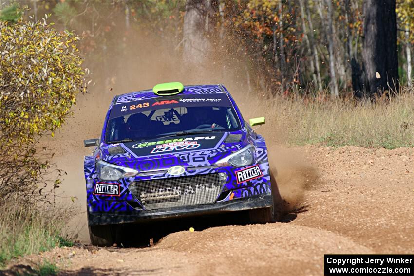 Patrick Gruszka / Florian Barral Hyundai i20 R5 on SS12, Two Mile Creek II.