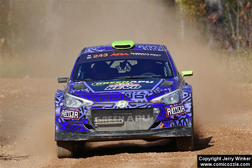 Patrick Gruszka / Florian Barral Hyundai i20 R5 on SS12, Two Mile Creek II.