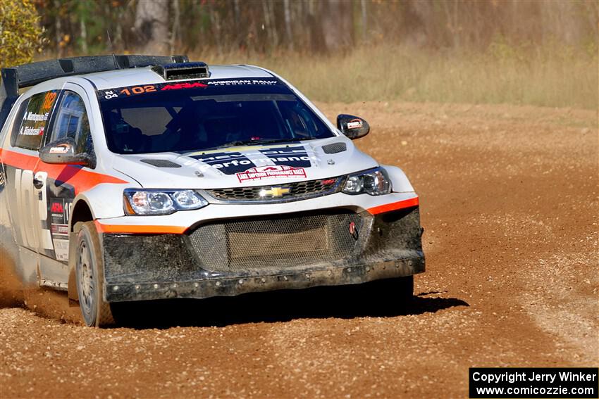 Arek Bialobrzeski / Aris Mantopoulos Chevy Sonic LS on SS12, Two Mile Creek II.