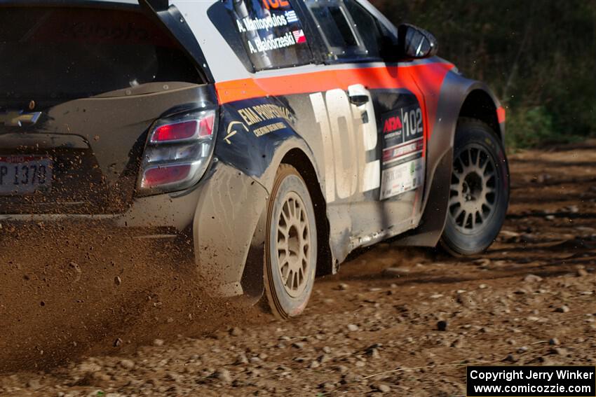 Arek Bialobrzeski / Aris Mantopoulos Chevy Sonic LS on SS12, Two Mile Creek II.