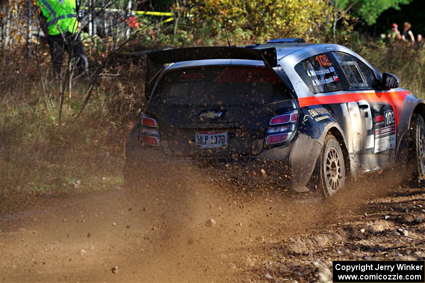 Arek Bialobrzeski / Aris Mantopoulos Chevy Sonic LS on SS12, Two Mile Creek II.