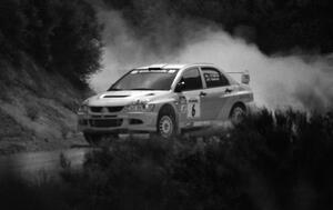 Lauchlin O'Sullivan / Christian Edstrom Mitsubishi Lancer Evo 8 on the practice stage