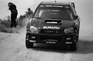 Mark Lovell / Steve Turvey Subaru WRX STi on the practice stage