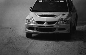 Lauchlin O'Sullivan / Christian Edstrom Mitsubishi Lancer Evo 8 on the practice stage