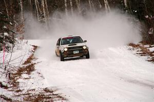 Josh Nykanen / Charlotte Himes VW GTI on SS1, Nemadji Trail East I.