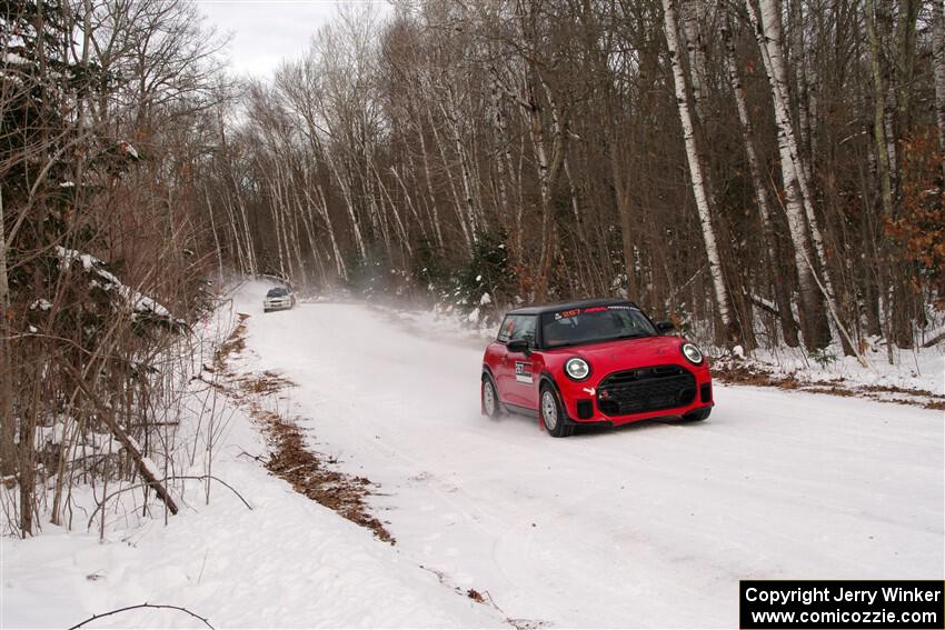Cristian Perocarpi / David Quillen MINI Cooper JCW and Tyler Matalas / Jake Robinson Subaru Impreza on SS1, Nemadji Trail East I