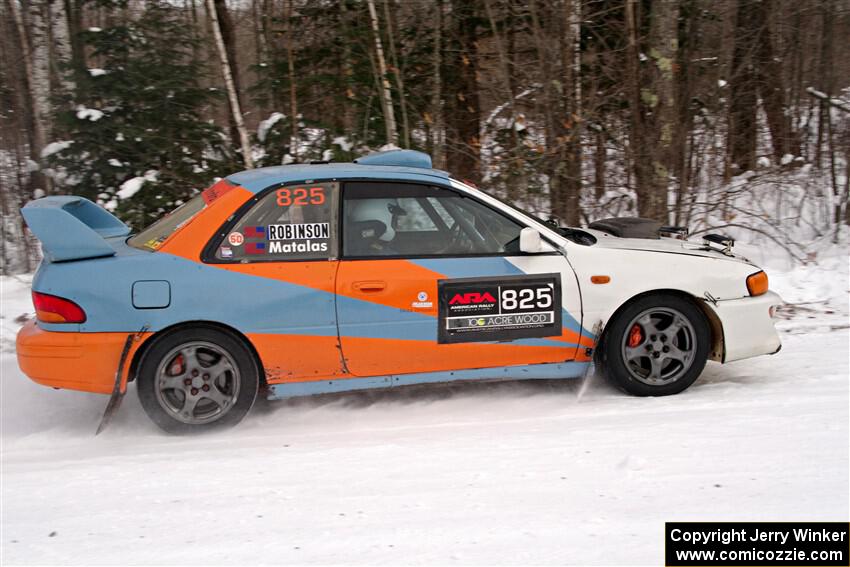 Tyler Matalas / Jake Robinson Subaru Impreza LX on SS1, Nemadji Trail East I.