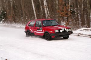 Nino Ortega / Peyton Goldenstein VW GTI on SS1, Nemadji Trail East I.
