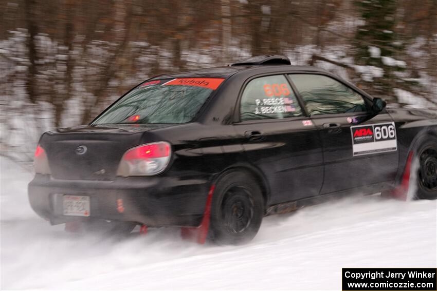 Jonah Becken / Peyton Reece Subaru Impreza 2.5i on SS1, Nemadji Trail East I.