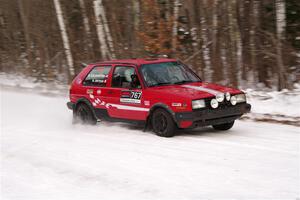 Nino Ortega / Peyton Goldenstein VW GTI on SS1, Nemadji Trail East I.