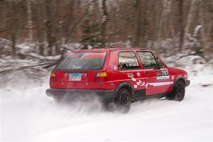 Nino Ortega / Peyton Goldenstein VW GTI on SS1, Nemadji Trail East I.