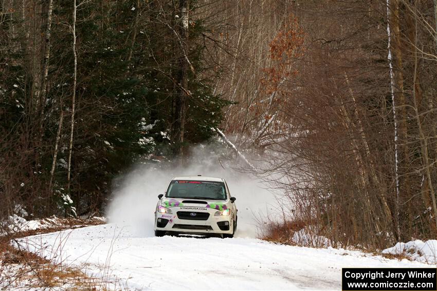 Jamey Randall / Andrew Rausch Subaru WRX on SS2, Nemadji Trail West I.