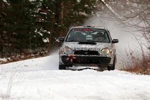 Peter Farrow / Jackson Sedivy Subaru WRX on SS2, Nemadji Trail West I.