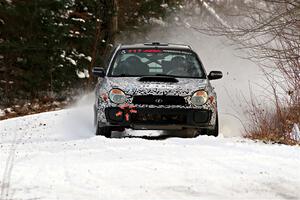 Peter Farrow / Jackson Sedivy Subaru WRX on SS2, Nemadji Trail West I.