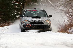 Peter Farrow / Jackson Sedivy Subaru WRX on SS2, Nemadji Trail West I.
