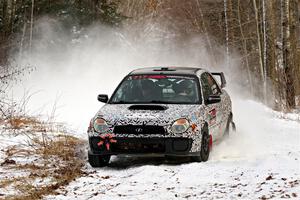Peter Farrow / Jackson Sedivy Subaru WRX on SS2, Nemadji Trail West I.